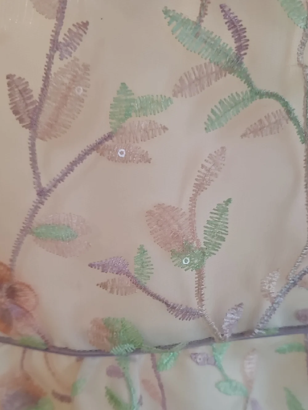 Rare Editions Lavender Floral Embroidered Party Dress